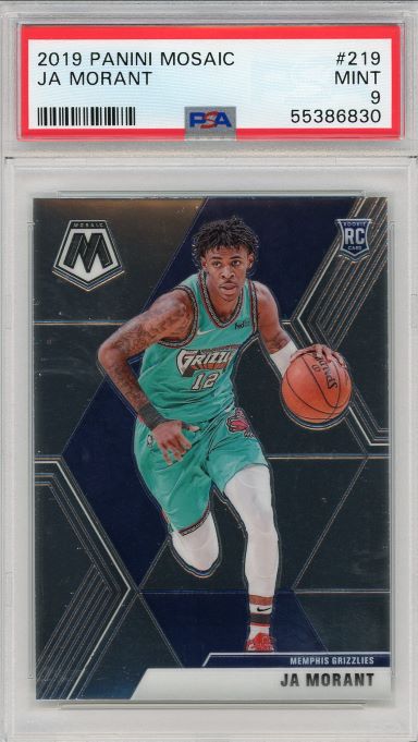 2019-20 Panini Mosaic Ja Morant Rookie #219 PSA 9