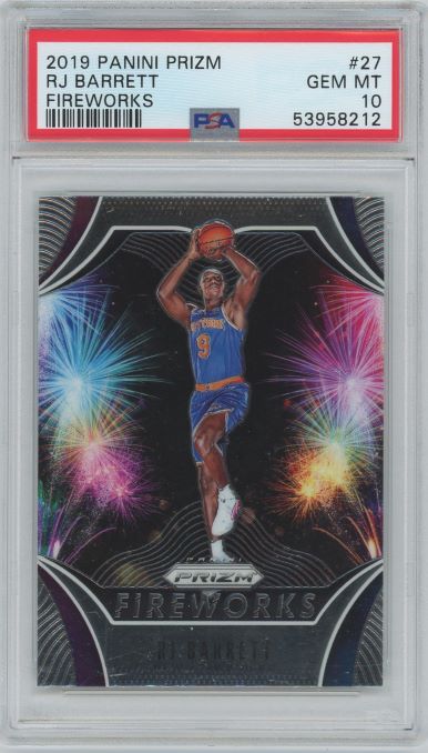 2019 Panini Prizm RJ Barrett Fireworks #27 PSA 10