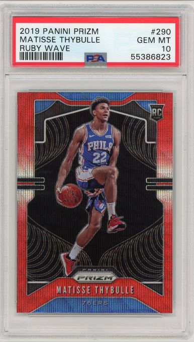 2019 Panini Ruby Wave Prizm Matisse Thybulle Rookie #290 PSA 10