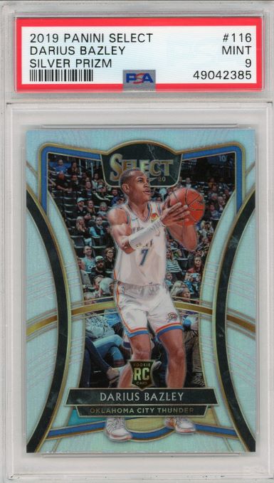 2019-20 Panini Select Silver Darius Bazley #116 PSA 9