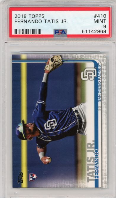 2019 Topps Series 2 Fernando Tatis Jr Rookie #410 PSA 9