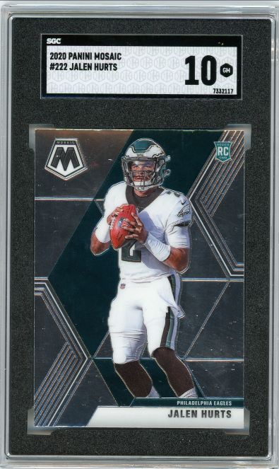 2020 Mosaic Jalen Hurts Rookie #222 SGC 10