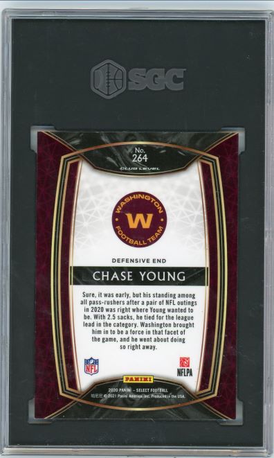 2020 Select Chase Young Club Level Rookie #264 SGC 9.5