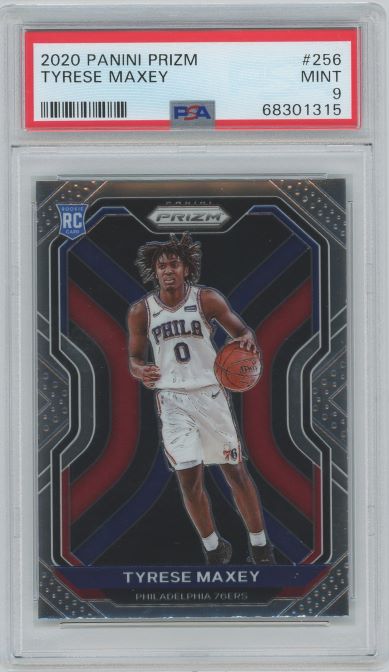 2020 Panini Prizm Tyrese Maxey Rookie #256 PSA 9