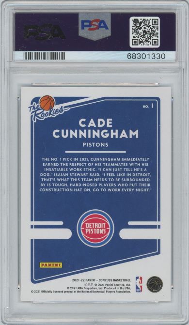 2021 Donruss Cade Cunningham The Rookies #1 PSA 7