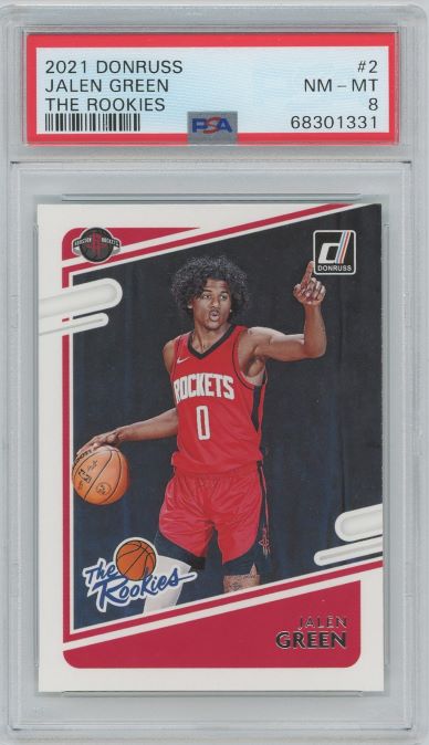 2021 Donruss Jalen Green The Rookies #2 PSA 8