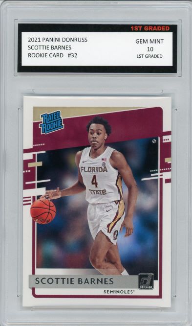 2021 Donruss Scottie Barnes #32 1st Graded 10