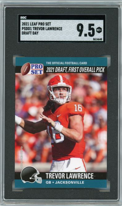 2021 Leaf Pro Set Draft Day Trevor Lawrence Rookie SGC 9.5