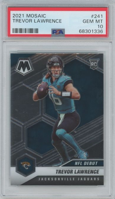 2021 Panini Mosaic Trevor Lawrence NFL Debut #241 PSA 10