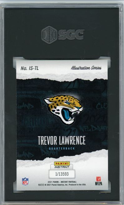 2021 Panini Instant Illustration Series Trevor Lawrence Rookie SGC 10