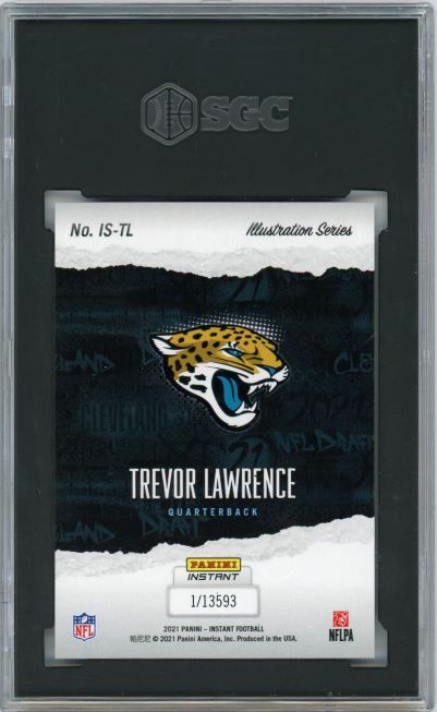 2021 Panini Instant Illustration Series Rookie Trevor Lawrence SGC 9.5