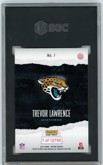 2021 Panini Instant Draft Trevor Lawrence Rookie #1 SGC 10