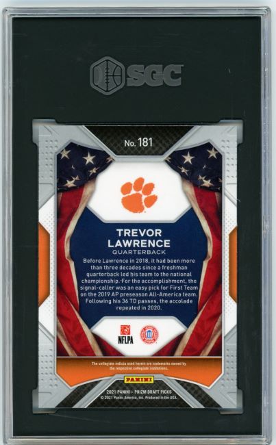 2021 Prizm Draft Picks Trevor Lawerence All Americans #181 SGC 10