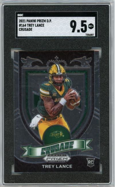 2021 Panini Prizm Draft Picks Crusade Trey Lance  #164 SGC 9.5