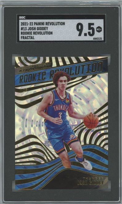 2021-22 Panini Revolution Josh Giddey Rookie Revolution Fractal #13 SGC 9.5