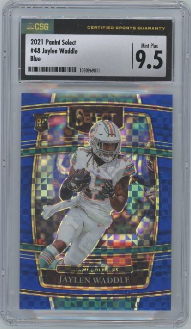 2021 Panini Select Jaylen Waddle Blue Rookie #48 #181/199 CSG 9.5