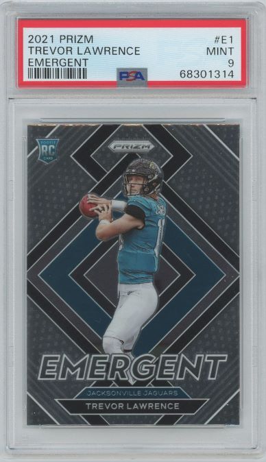 2021 Panini Prizm Trevor Lawrence Emergent Rookie #E1 PSA 9