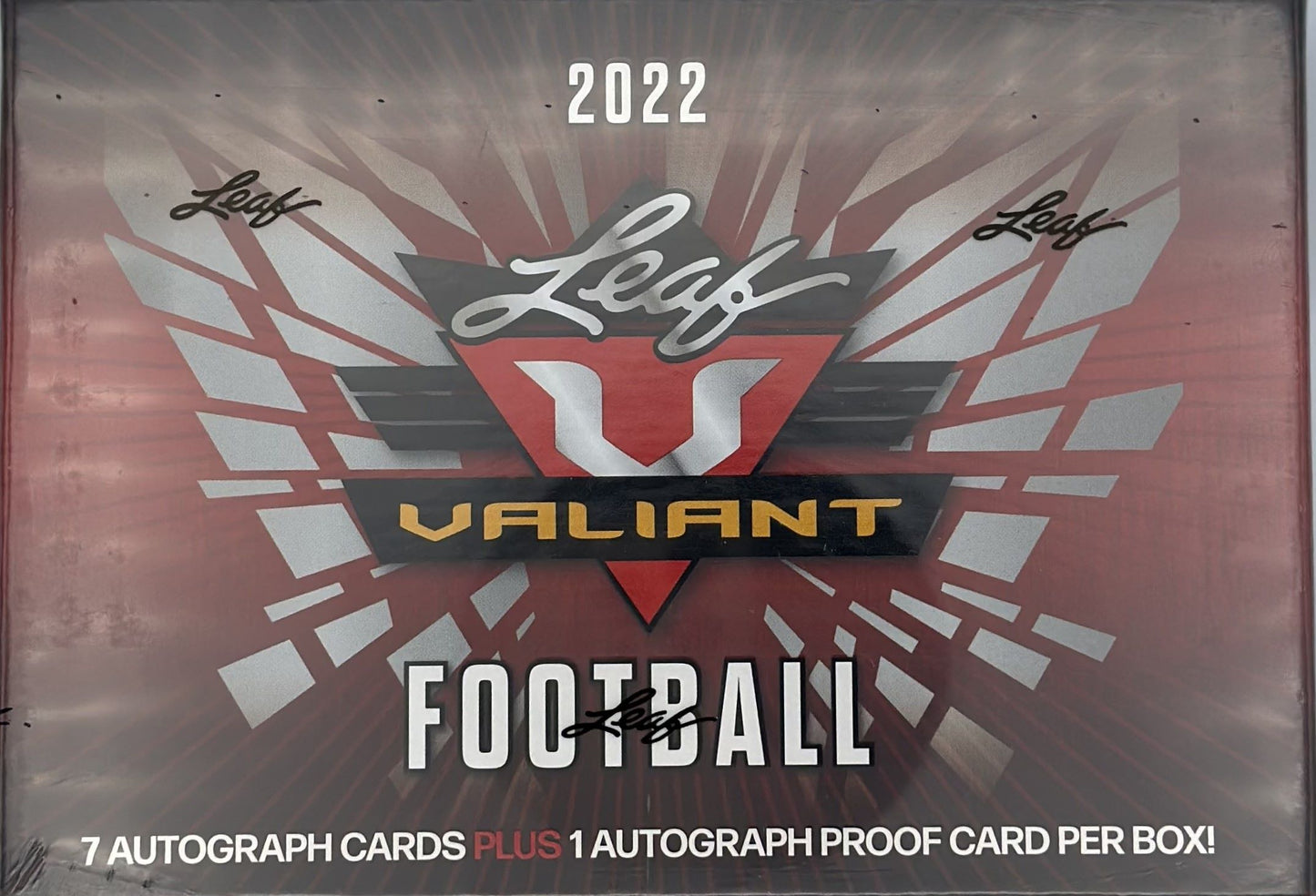 2022 Leaf Valiant Football Hobby Box 8 Autographs per Box