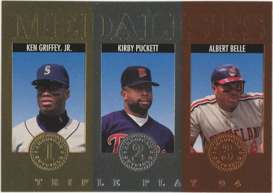 1994 Triple Play Albert Belle/Kirby Puckett/Ken Griffey Medalist #11