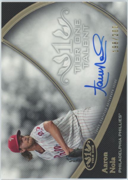 2020 Topps Tier One Aaron Nola Auto #198/200