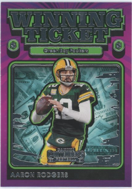 2021 Panini Contenders Aaron Rodgers Winning Ticket