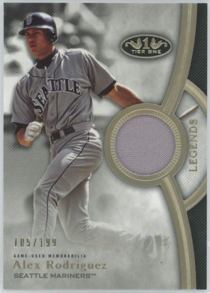 2020 Topps Tier One Alex Rodriguez Game Used Jersey Relic #105/199