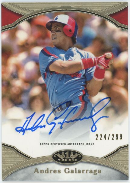 2020 Topps Tier One Andres Galarraga Auto #224/299