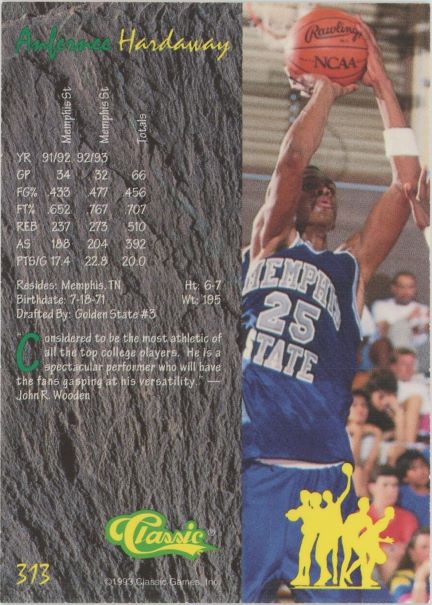 1993 Classic Anfernee Hardaway Rookie #313