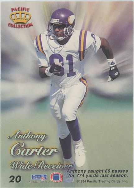 1994 Pacific Collection Anthony Carter Gold #20