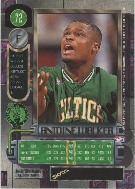 1997-98 Sky Box Antoine Walker Metal Universe #72