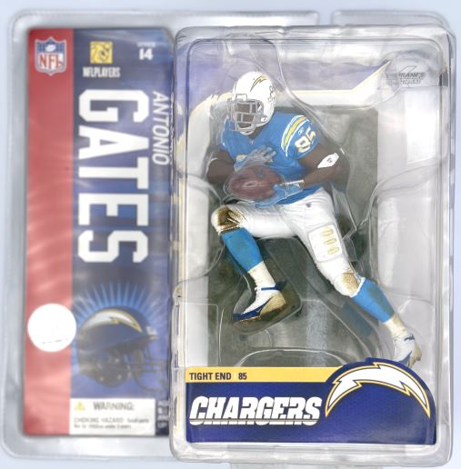 McFarlane NFL Series 14 Antonio Gates San Diego Chargers Blue Jersey Action Figure