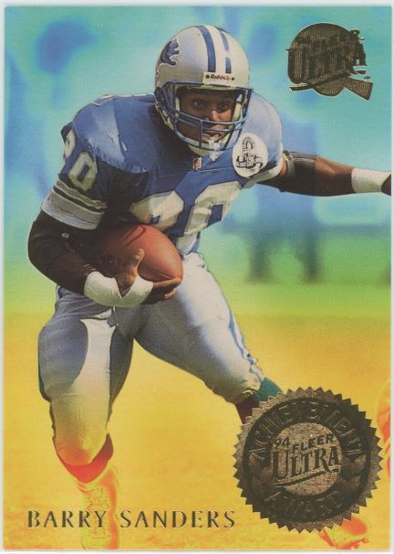 1994 Fleer Ultra Barry Sanders Achievement Award #6