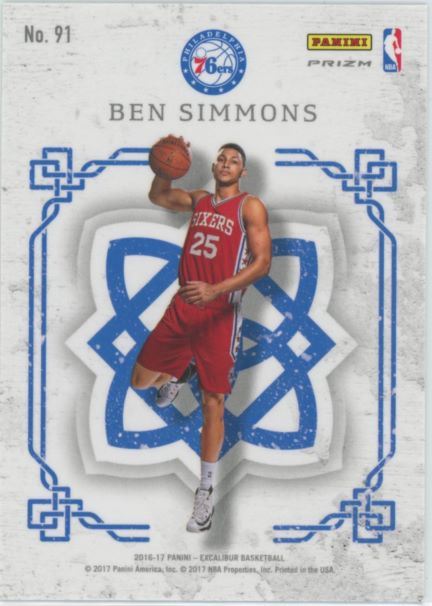 2016-17 Panini Excalibur Crusade Ben Simmons Silver Rookie #91