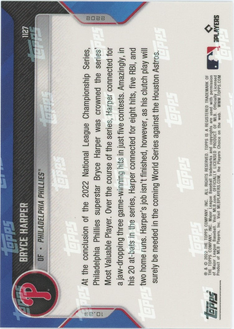 2022 Topps Now Bryce Harper NLCS MVP #1127