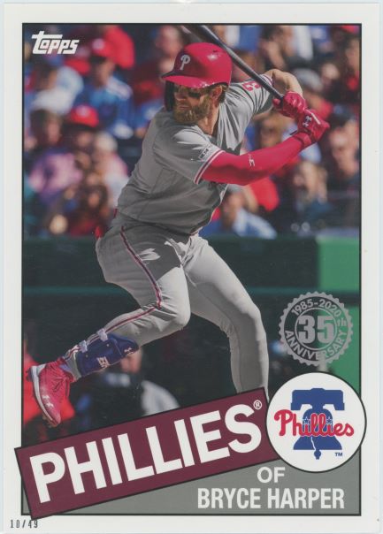 2020 Topps 1985 Bryce Harper Jumbo 5X7 #10/49