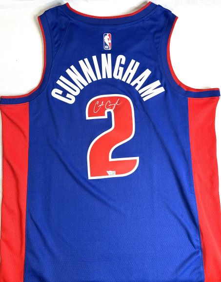 Cade Cunningham Autographed Detroit Pistons #2 Blue Jersey