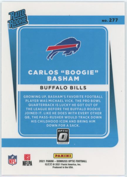 2021 Donruss Optic Carlos "Boogie" Basham Rated Rookie #277