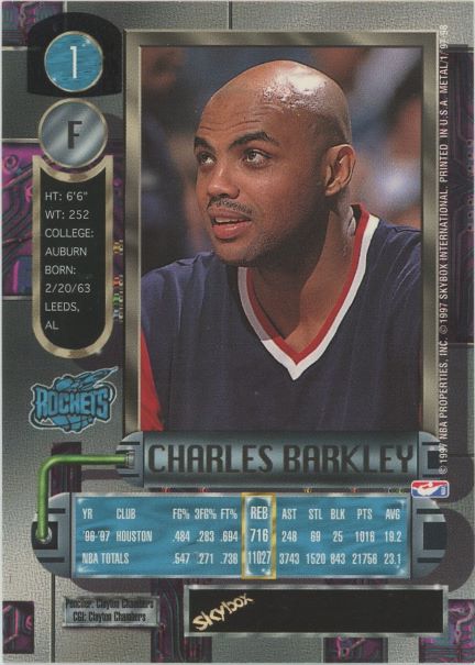 1997-98 Sky Box Charles Barkley Metal Universe #1