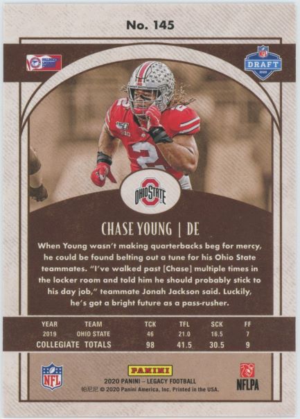 2020 Panini Legacy Chase Young Rookie #281/299 #145