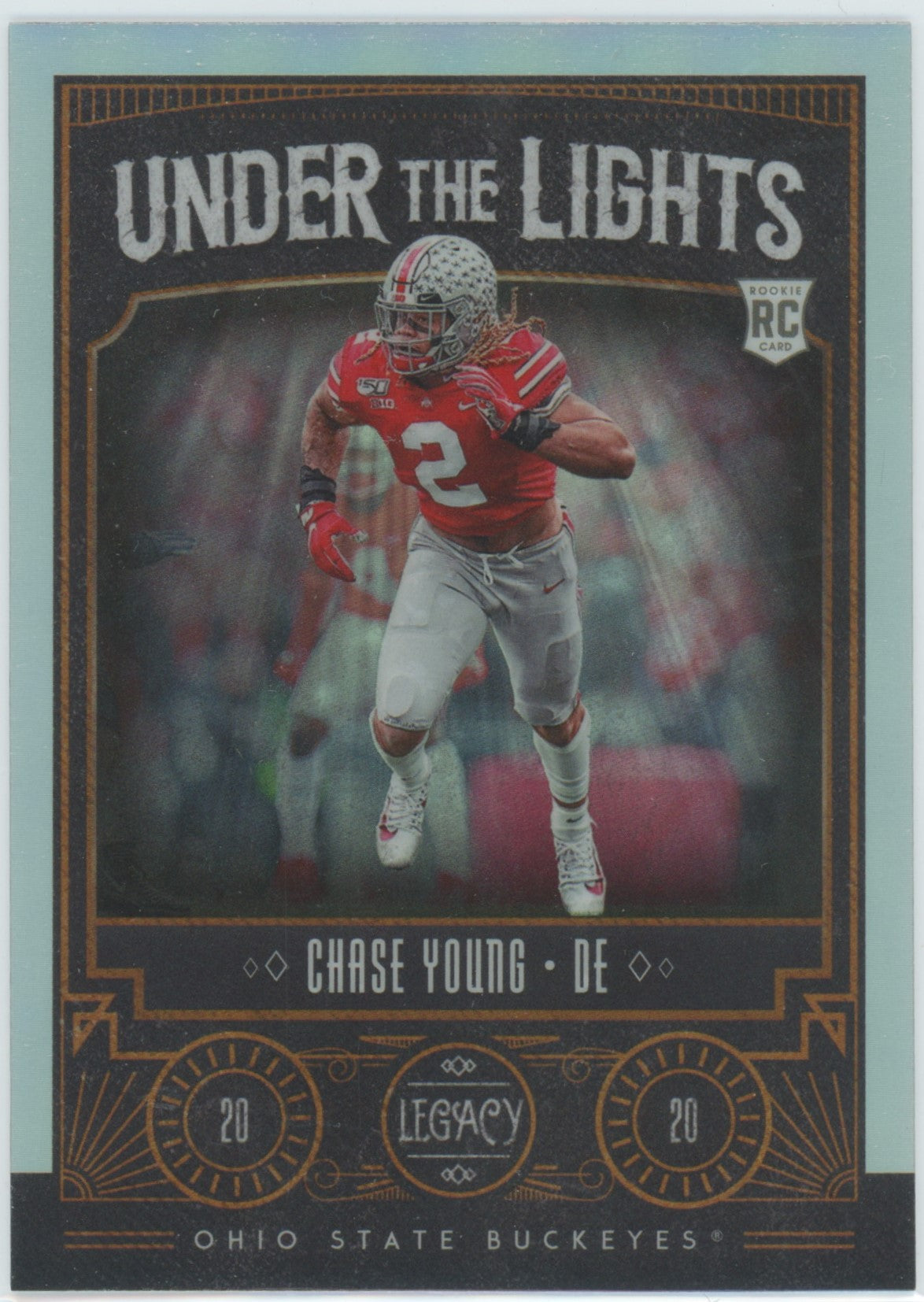 2020 Panini Legacy Chase Young Under The Lights Chrome Refractor Rookie