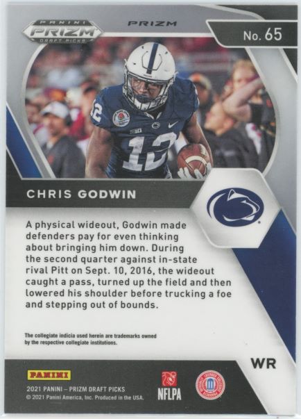 2021 Panini Prizm Draft Picks Chris Godwin Disco #65