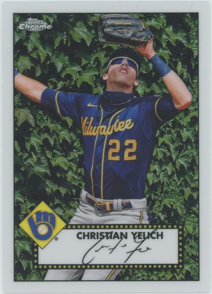 2021 Topps Series 1 Christian Yelich 1952 Topps Chrome Redux