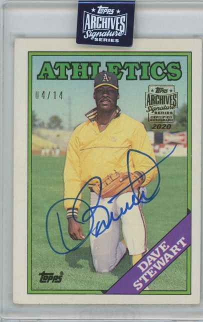 2020 Topps Archives Signature Series Dave Stewart Auto #4/14 #476