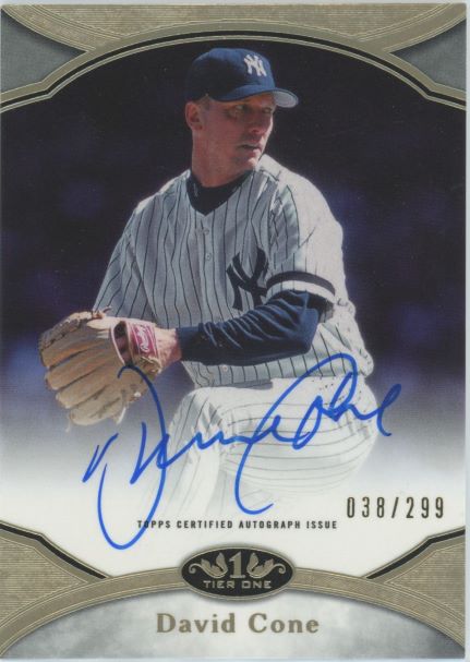 2020 Topps Tier One David Cone Prime Performers Autograph #38/299