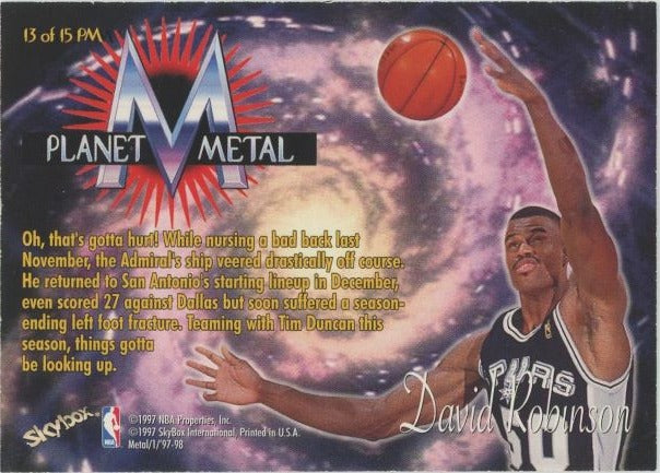 1997 Sky Box David Robinson Planet Metal #13