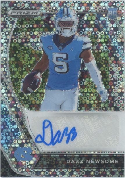 2021 Panini Prizm Draft Picks Dazz Newsome Silver Disco Rookie Auto