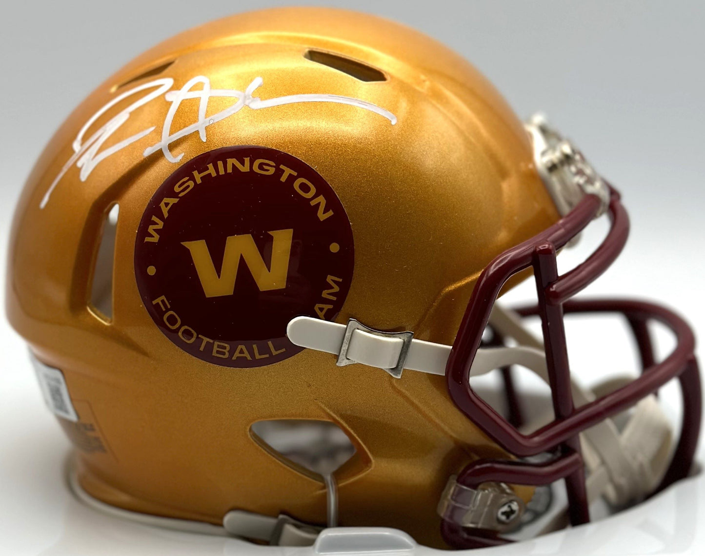 Deion Sanders Autographed Washington Flash Alternate Speed Mini Helmet (Beckett)