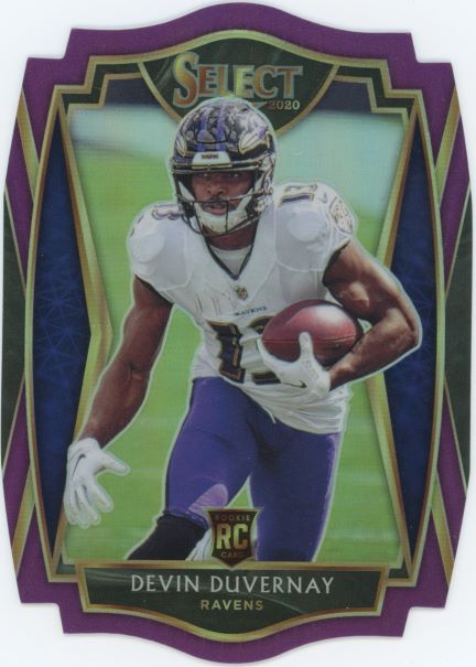 2020 Panini Select Devin Duvernay Purple Die Cut #177