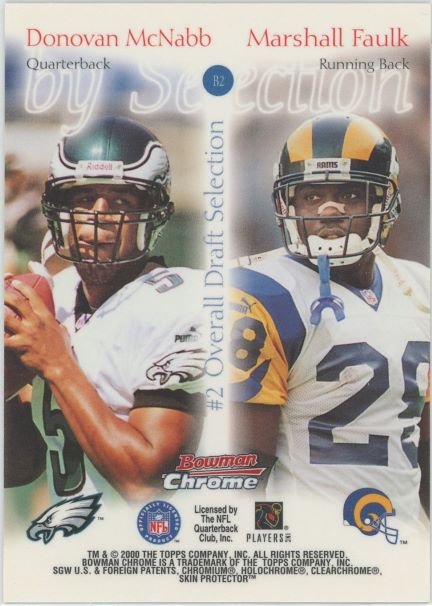 2000 Bowman Chrome Donovan McNabb/Marshall Faulk #B2