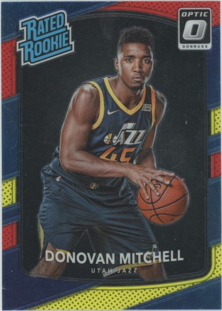 2017-18 Donruss Optic Donovan Mitchell Red/Yellow Rated Rookie #188